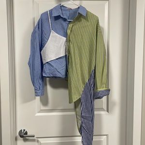 Multi Colored Button Up Cassi Top